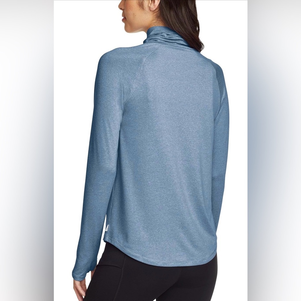 Eddie Bauer Women’s Active Funnel Neck Long Sleeve Top W/ Kangaroo Pocket SZ XL - Picture 3 of 8